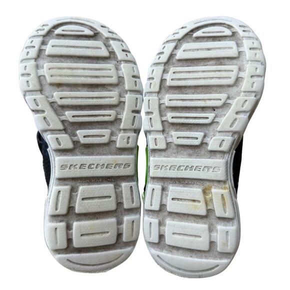 Skechers S Lights Flex-Glow Bolt Black/Blue 10 - Picture 5 of 6